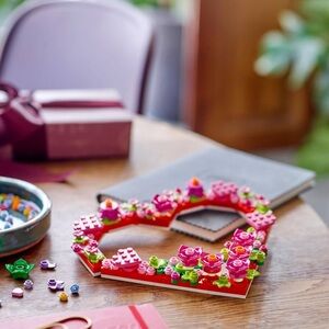 LEGO Heart Ornament Building Toy Kit, Heart Shaped Arrangement